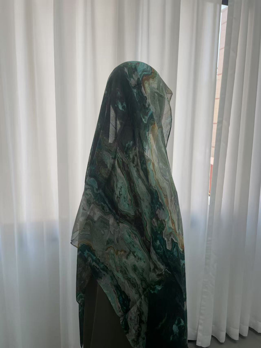 Emerald Earth Print Modal Hijab - Try Modest Limited