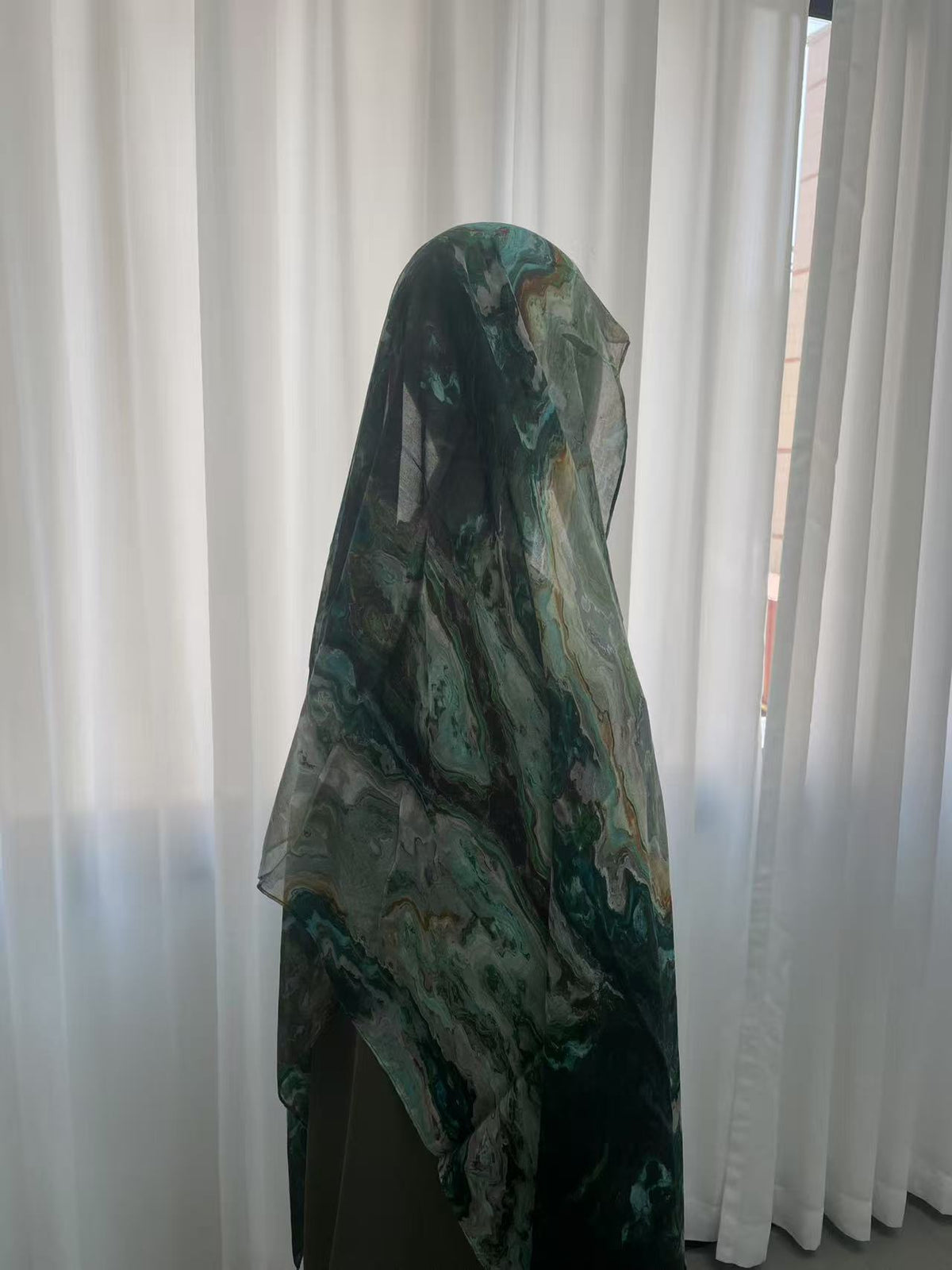Emerald Earth Print Modal Hijab - Try Modest Limited