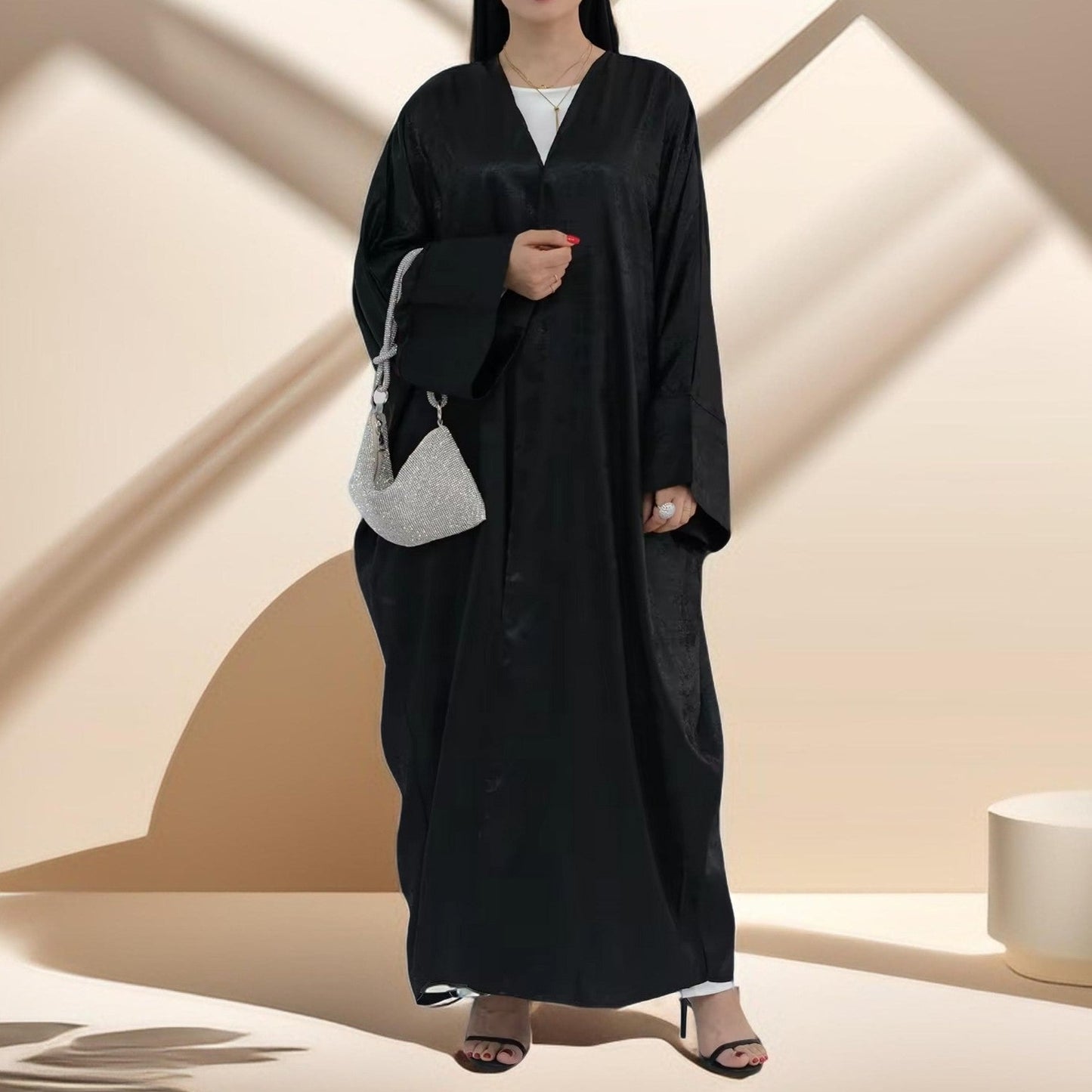 Emirati Shimmer Open Abaya Try Modest Limited