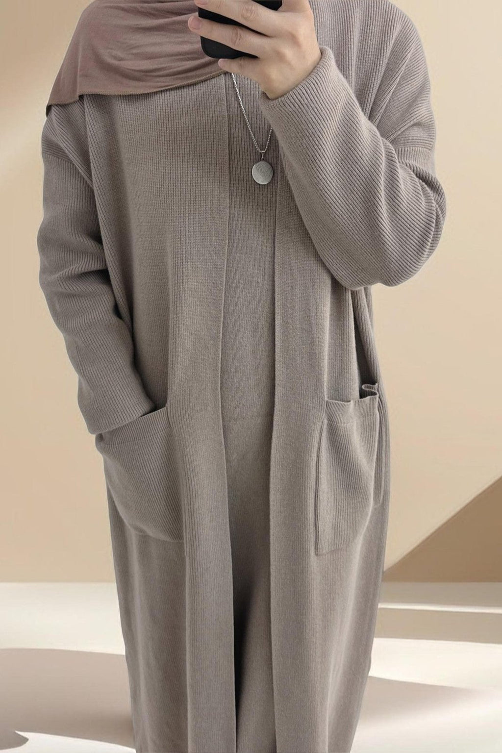 Essential Abaya Cardigan Knit Set - Try Modest Limited