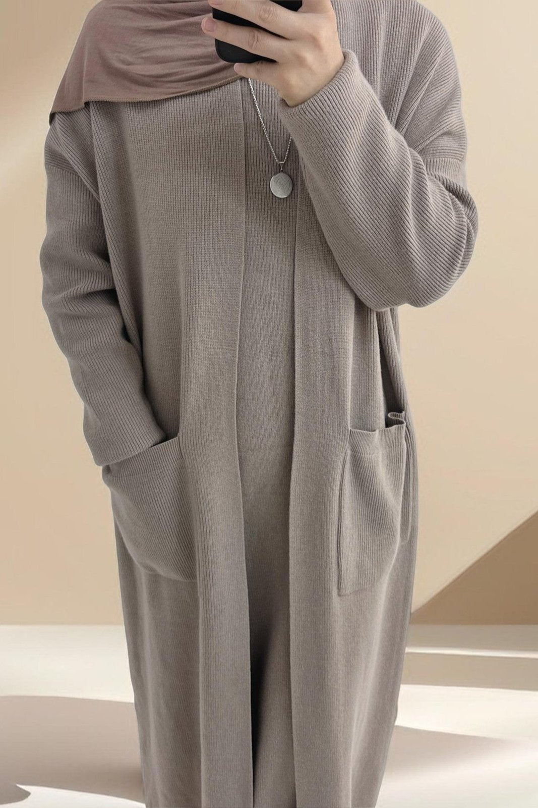 Essential Abaya Cardigan Knit Set - Try Modest Limited