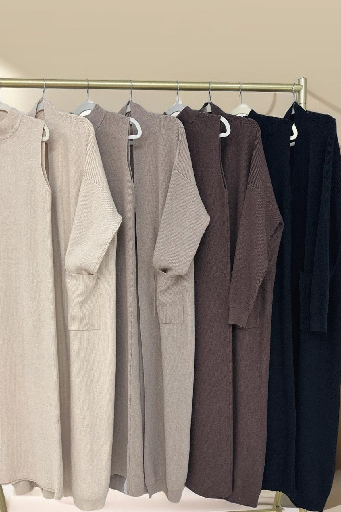 Set di cardigan Abaya Essential in maglia