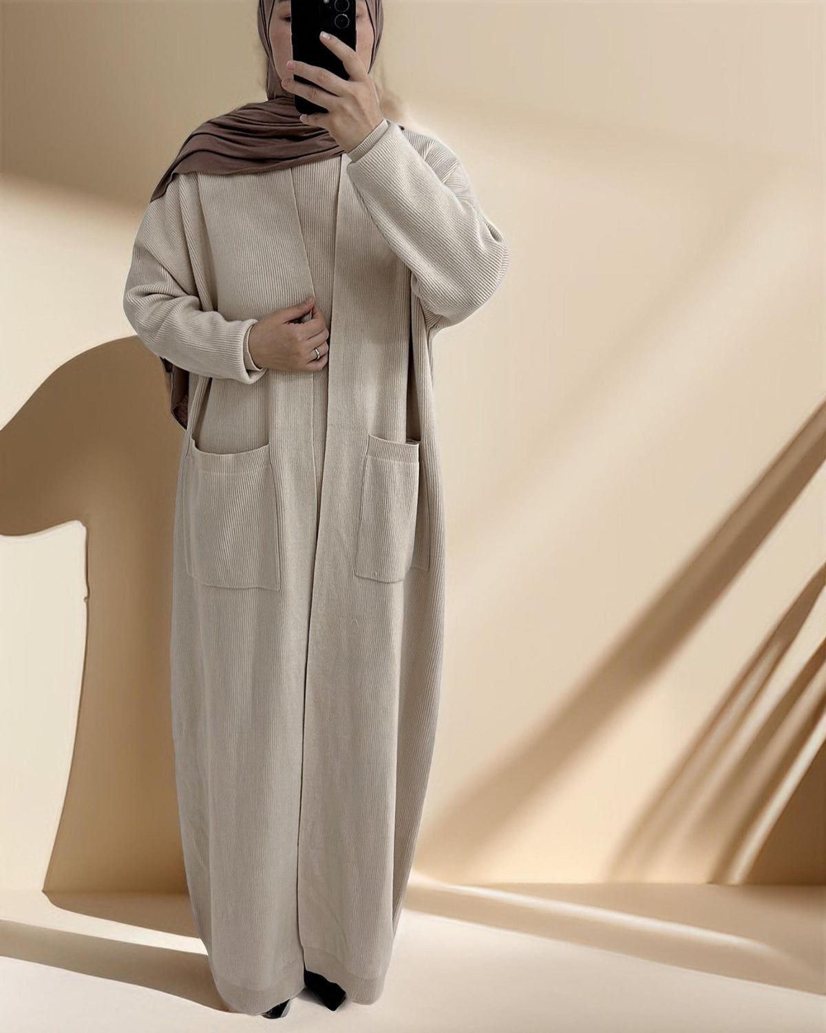 Essential Abaya Cardigan Knit Set - Try Modest Limited