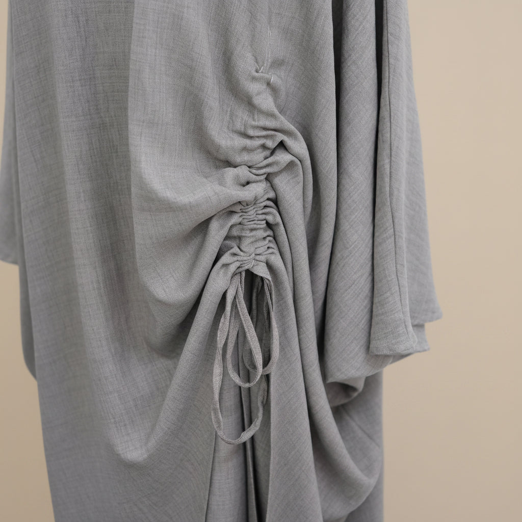 Estelle gerafftes Abaya-Set zum Binden an der Seite