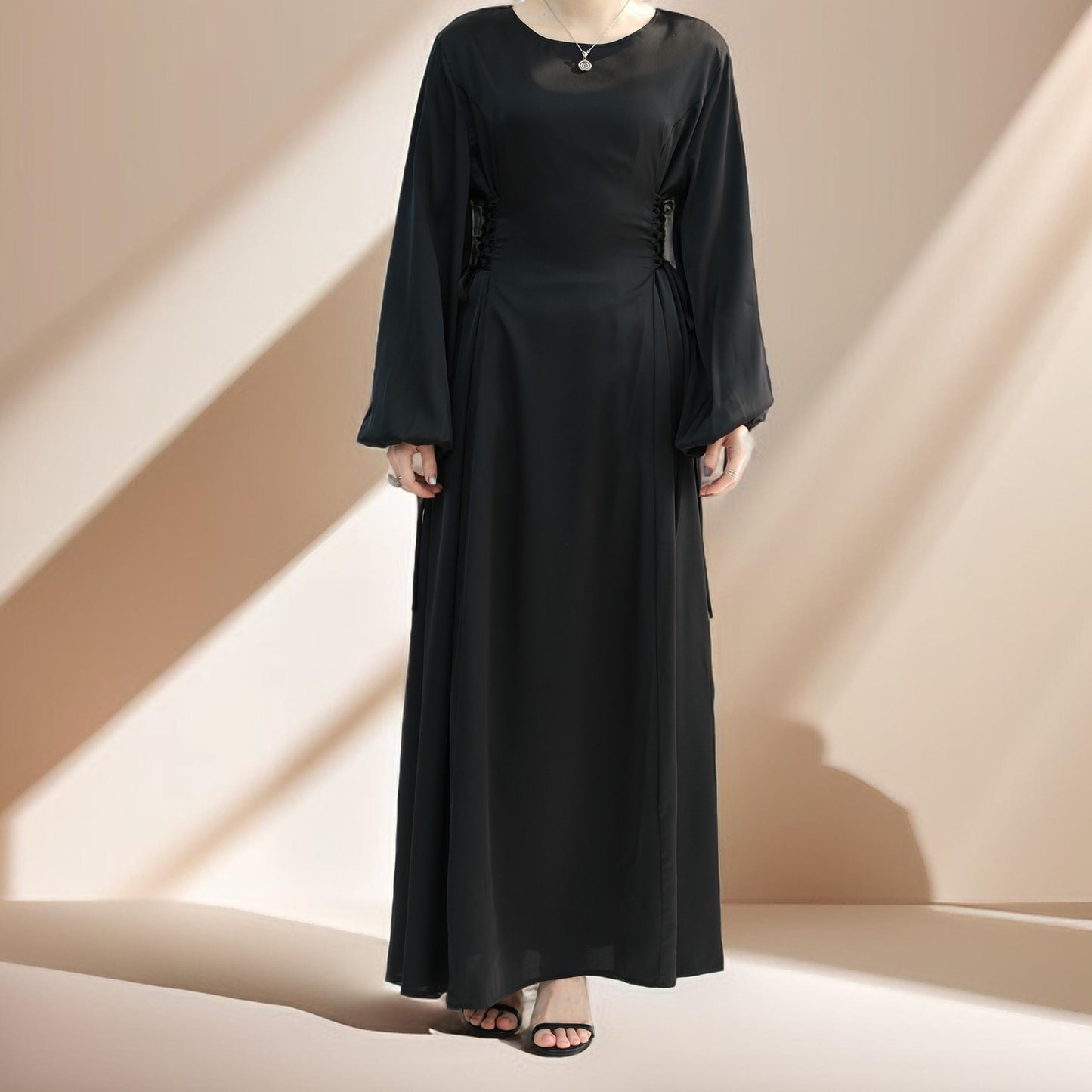 Layla al-Harir: Adjustable Waist Evening Gown - Try Modest Limited 