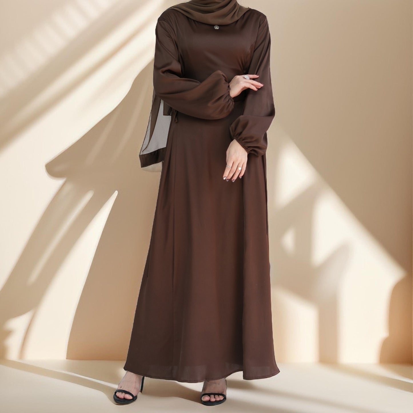 Layla al-Harir: Adjustable Waist Evening Gown - Try Modest Limited 