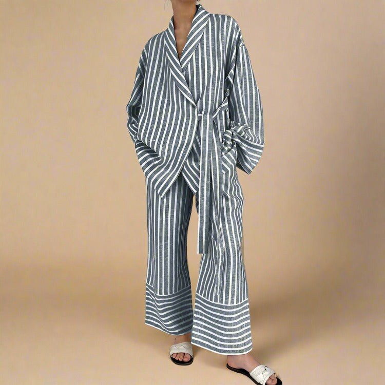Everyday Striped 2 PC set with adjustable tie top - Try Modest Limited