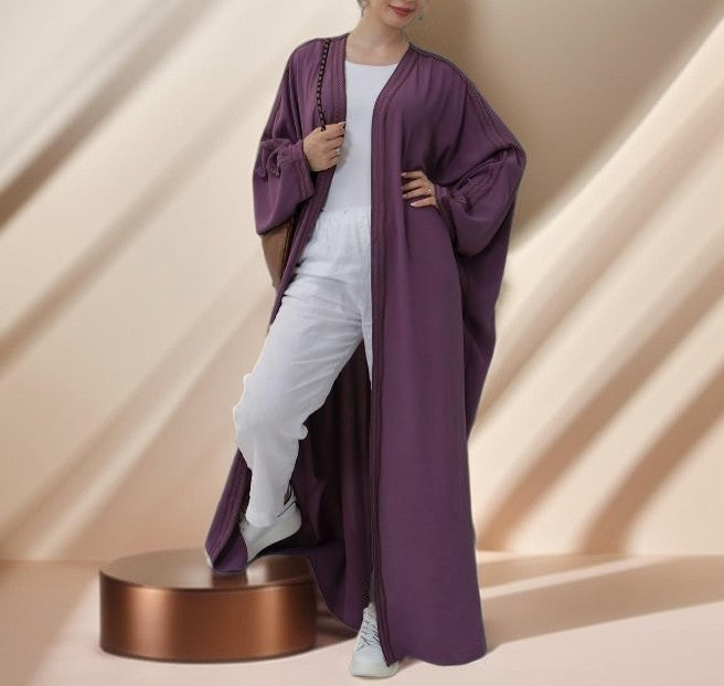 Exquisite Embroidered Lace Dress Abaya/Robe - Try Modest Limited