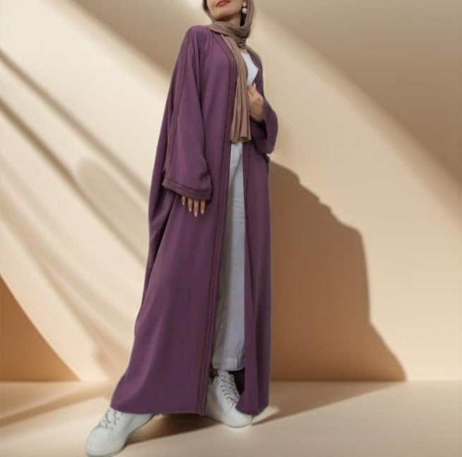 Exquisite Embroidered Lace Dress Abaya/Robe - Try Modest Limited