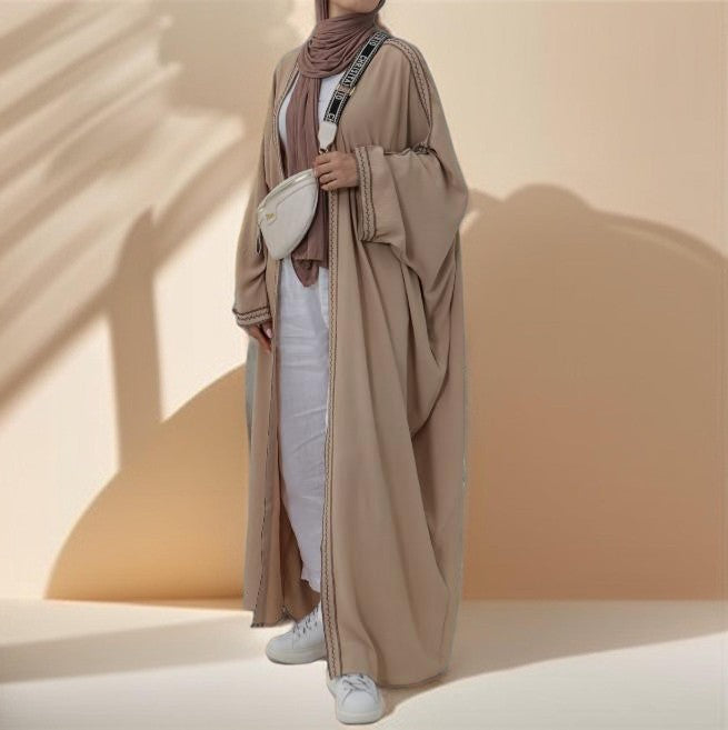 Exquisite Embroidered Lace Dress Abaya/Robe - Try Modest Limited