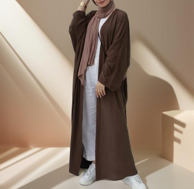 Exquisite Embroidered Lace Dress Abaya/Robe - Try Modest Limited