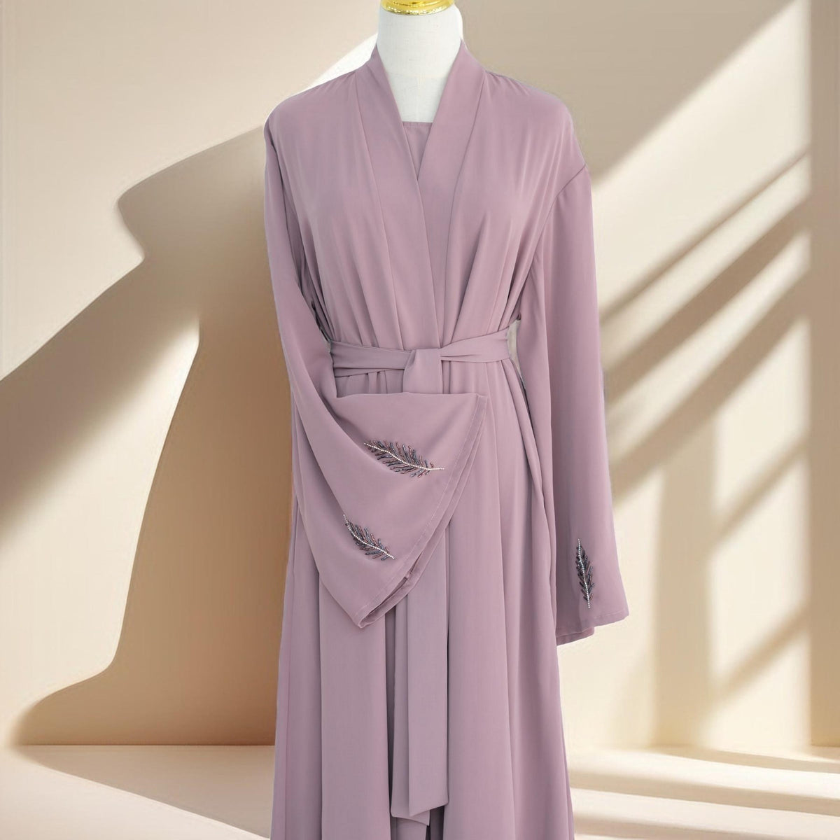 Eyana 2 PC Embroidered  Abaya Set - Try Modest Limited