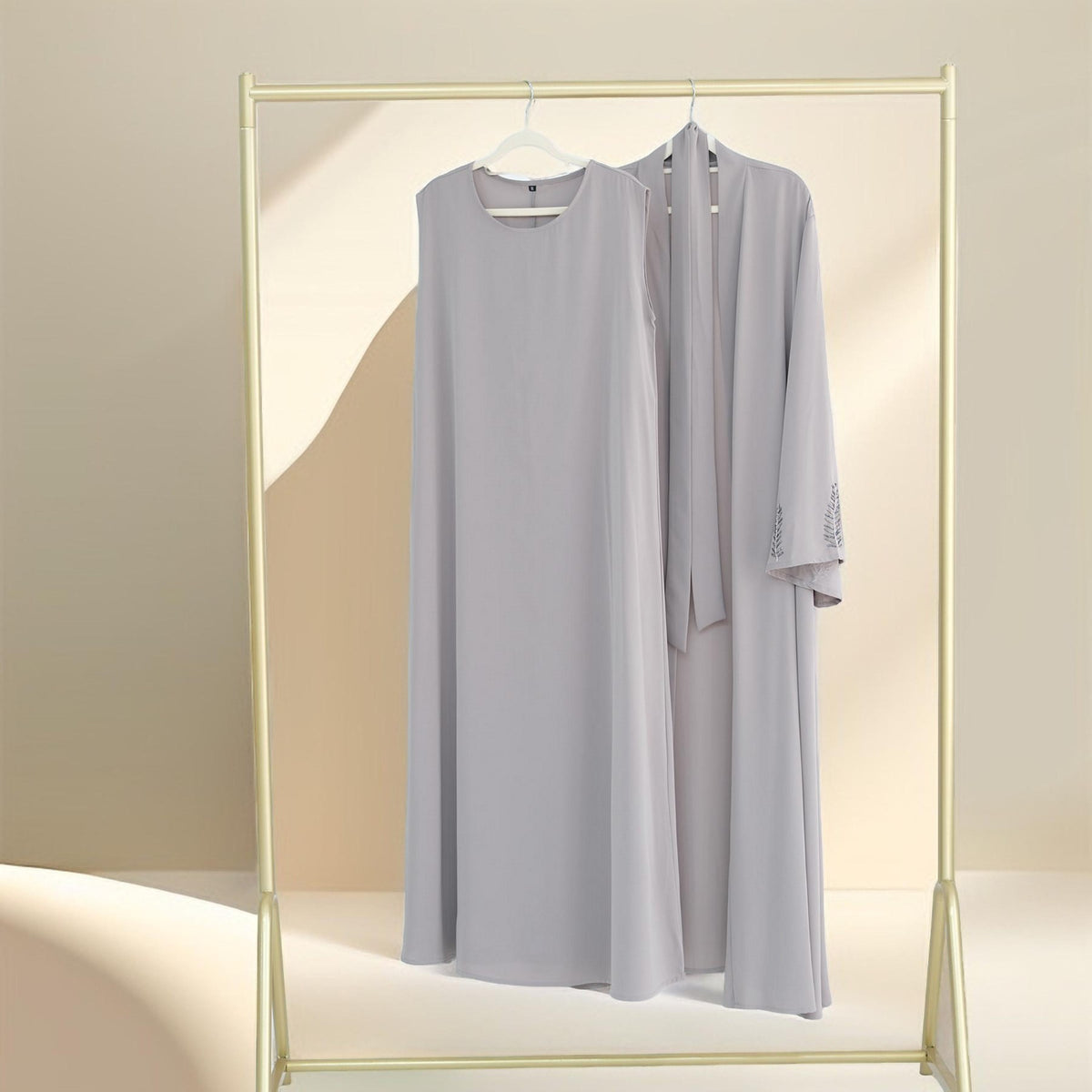 Eyana 2 PC Embroidered  Abaya Set - Try Modest Limited