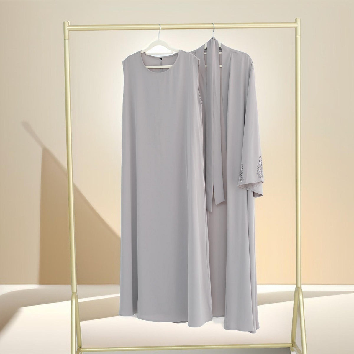 Eyana 2 PC Embroidered  Abaya Set - Try Modest Limited