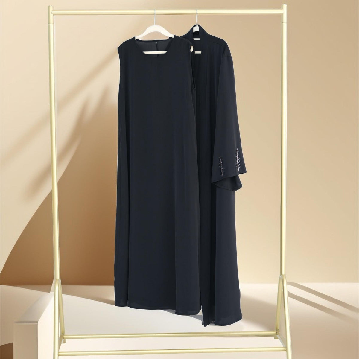 Eyana 2 PC Embroidered  Abaya Set - Try Modest Limited