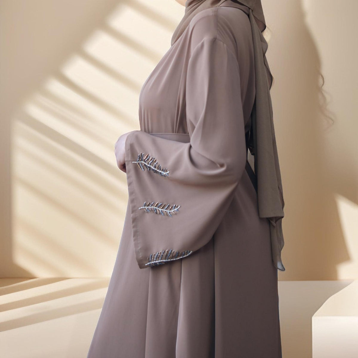 Eyana 2 PC Embroidered  Abaya Set - Try Modest Limited