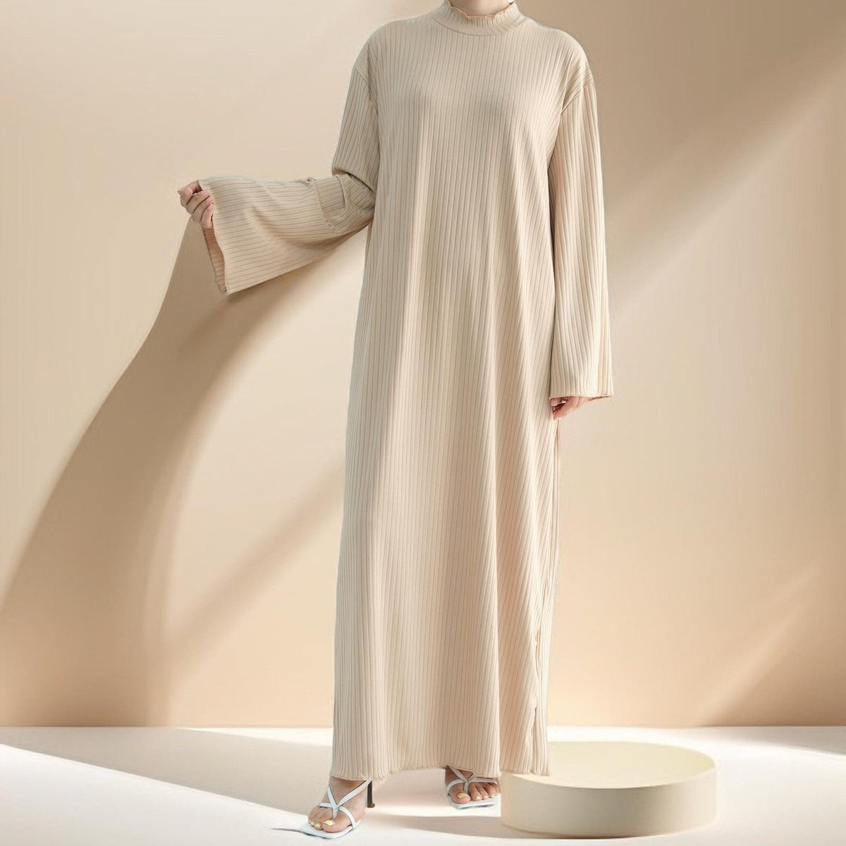 Ezra long sleeve solid color dress - Try Modest Limited