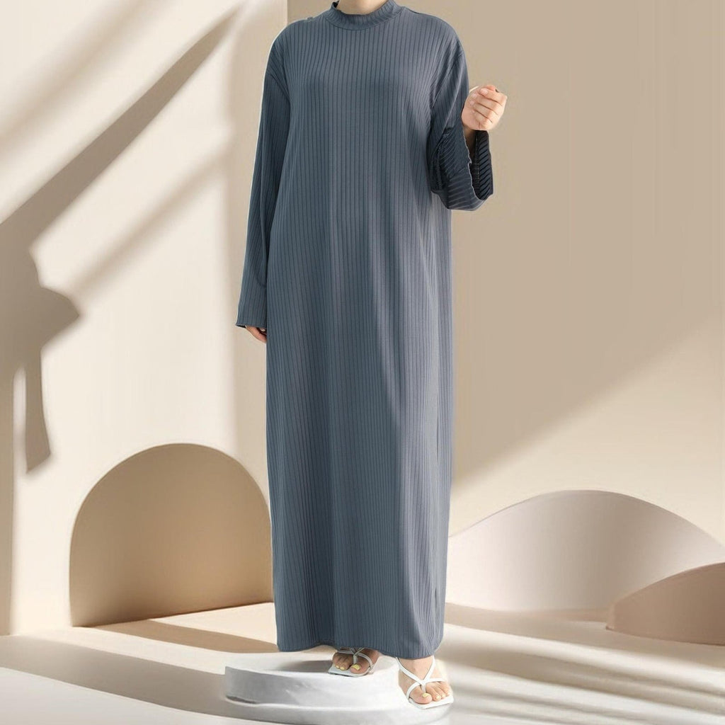 Ezra long sleeve solid color dress - Try Modest Limited
