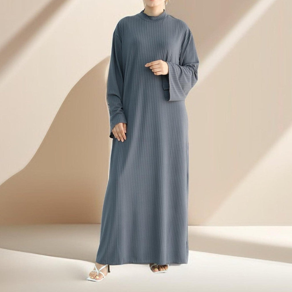 Ezra long sleeve solid color dress - Try Modest Limited
