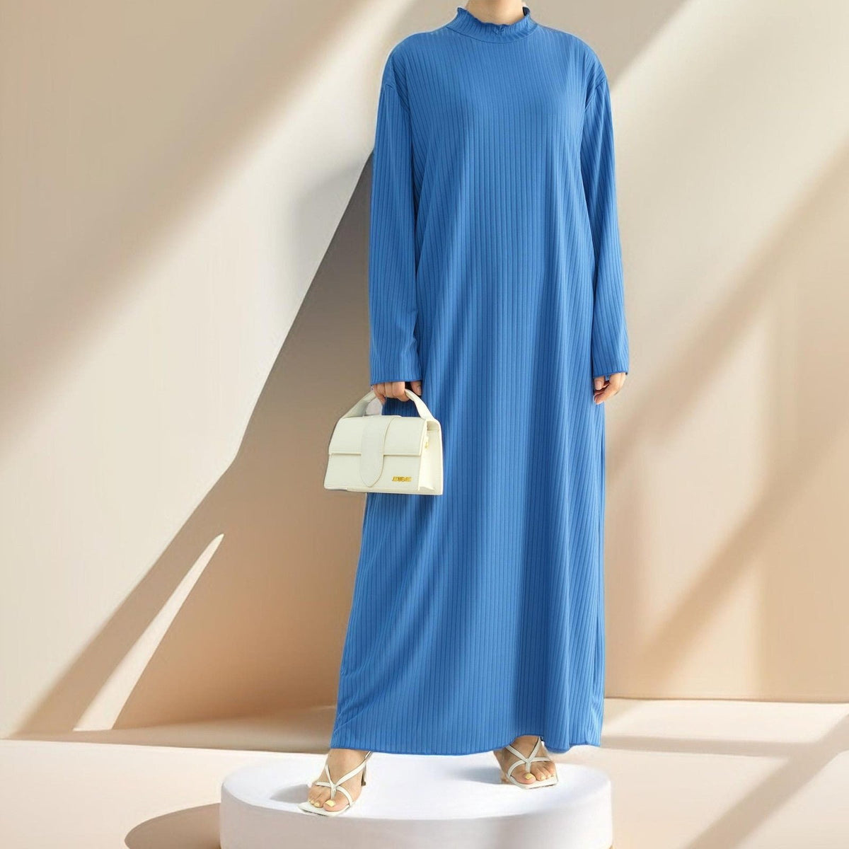 Ezra long sleeve solid color dress - Try Modest Limited