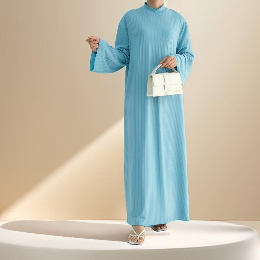 Ezra long sleeve solid color dress - Try Modest Limited