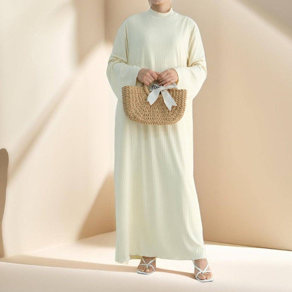 Ezra long sleeve solid color dress - Try Modest Limited