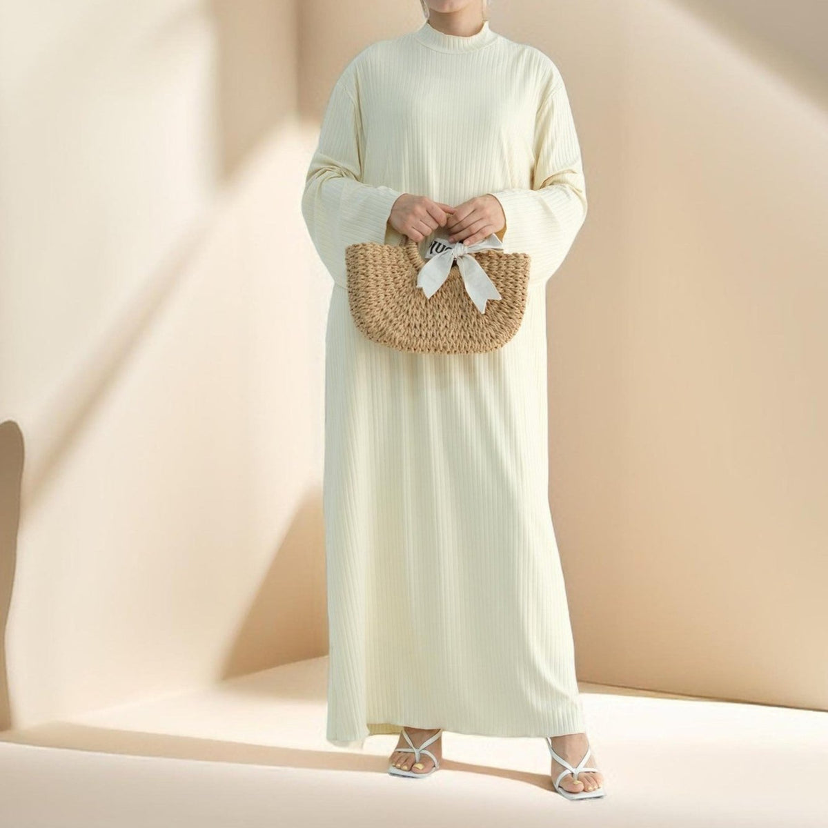 Ezra long sleeve solid color dress - Try Modest Limited