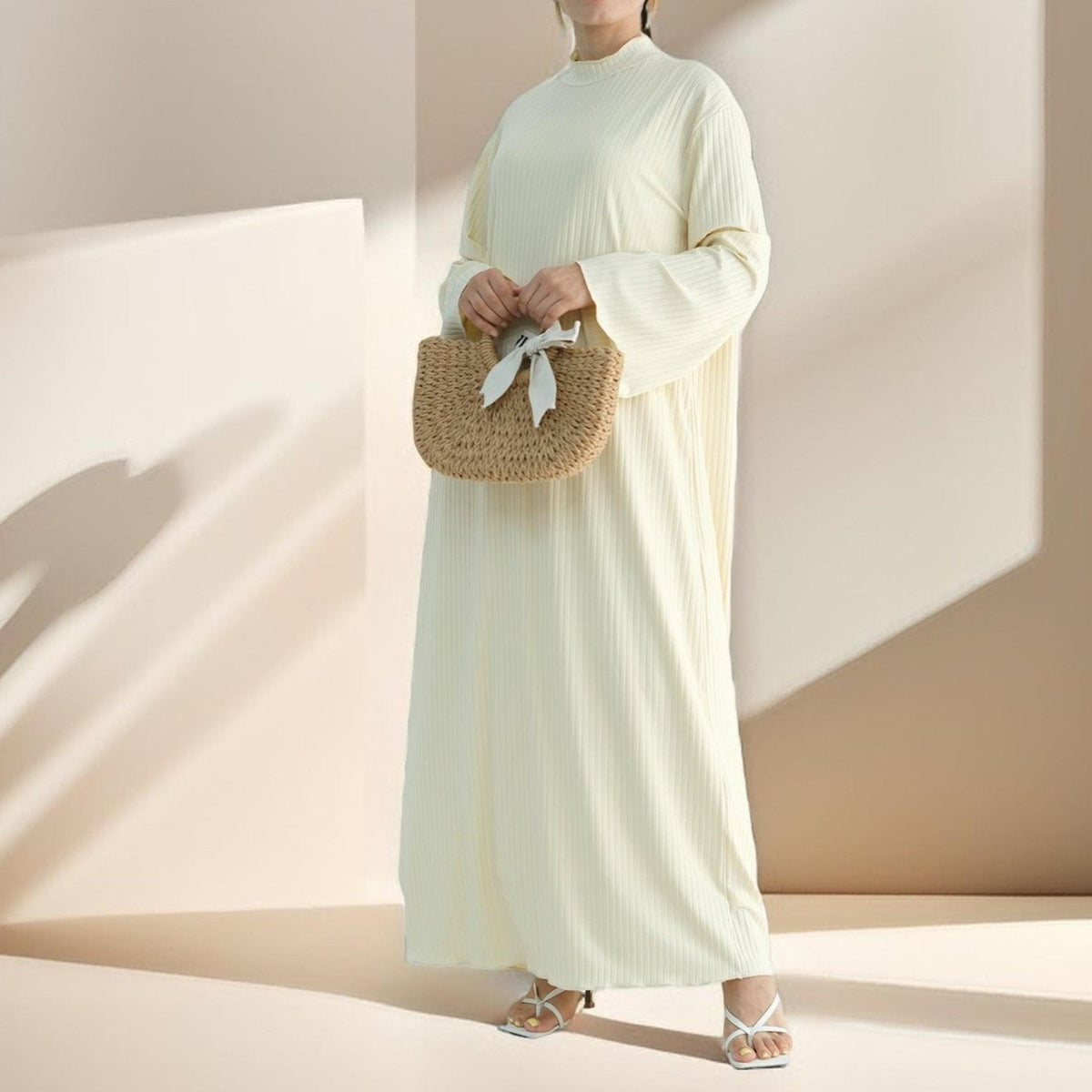 Ezra long sleeve solid color dress - Try Modest Limited