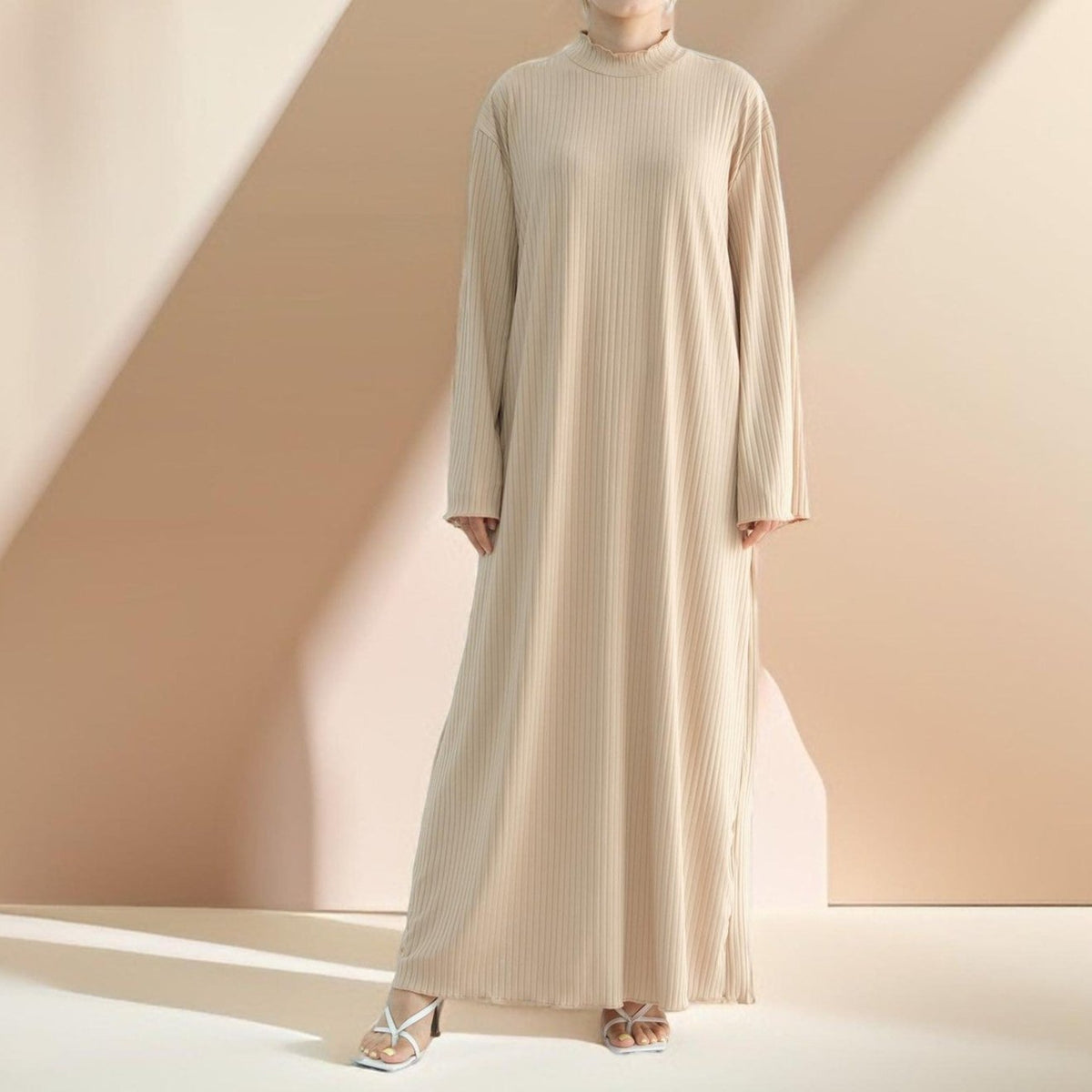 Ezra long sleeve solid color dress - Try Modest Limited
