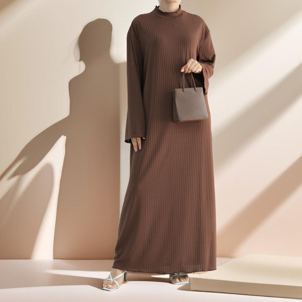 Ezra long sleeve solid color dress - Try Modest Limited