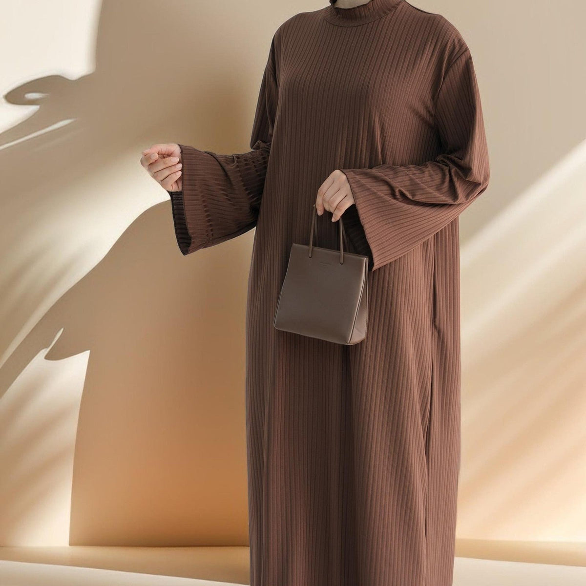 Ezra long sleeve solid color dress - Try Modest Limited