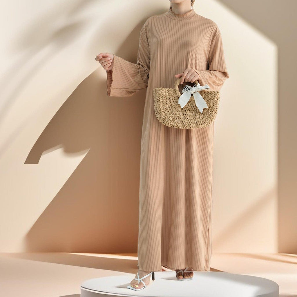 Ezra long sleeve solid color dress - Try Modest Limited