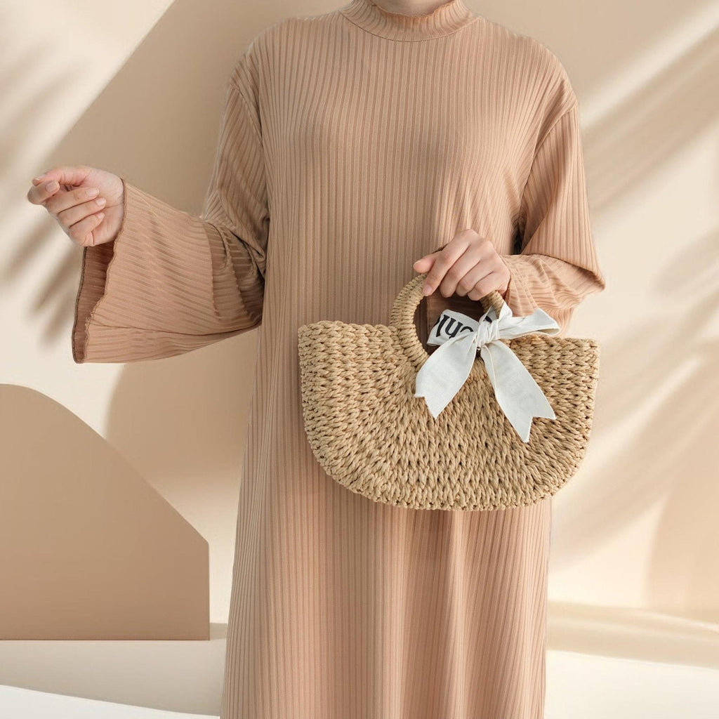 Ezra long sleeve solid color dress - Try Modest Limited