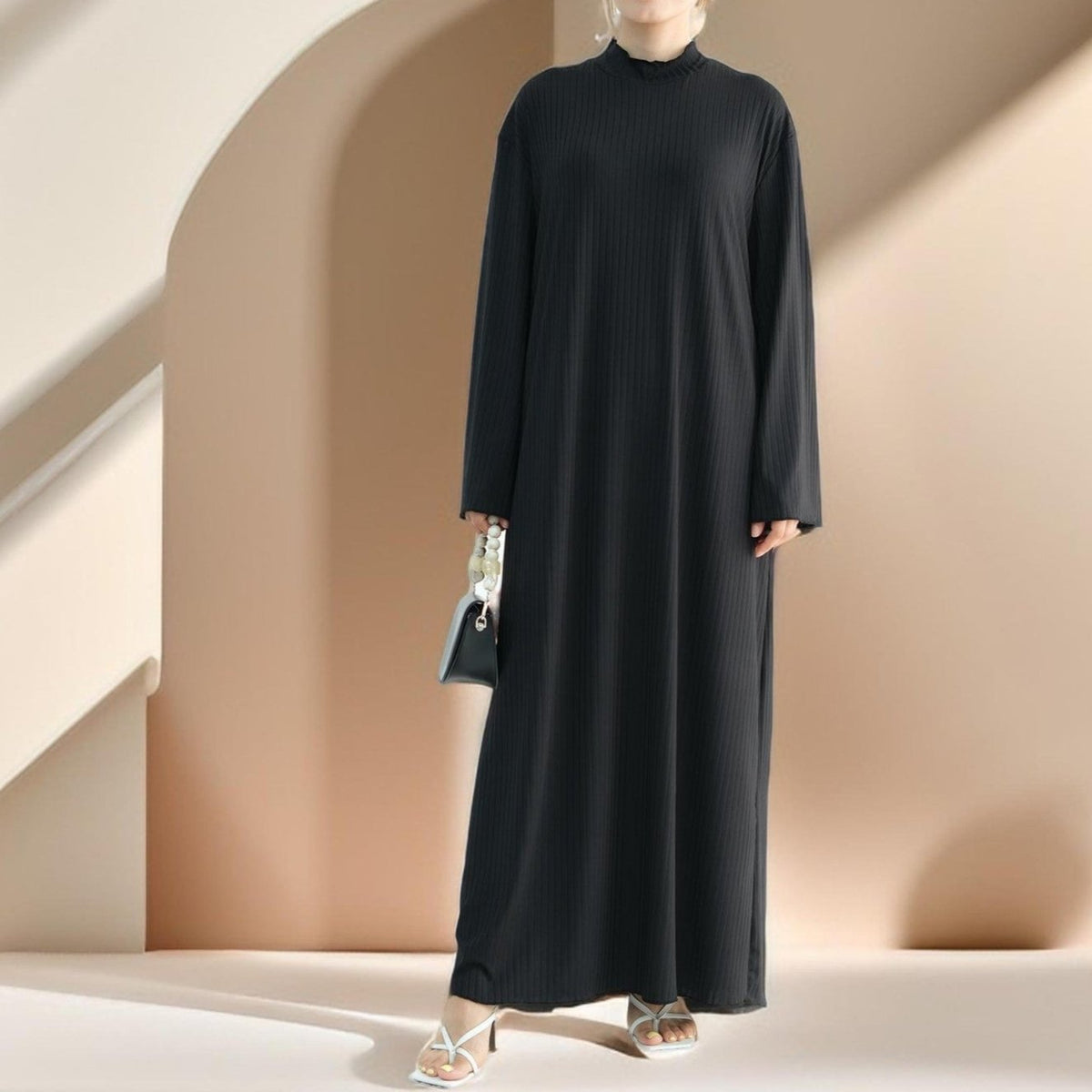 Ezra long sleeve solid color dress - Try Modest Limited