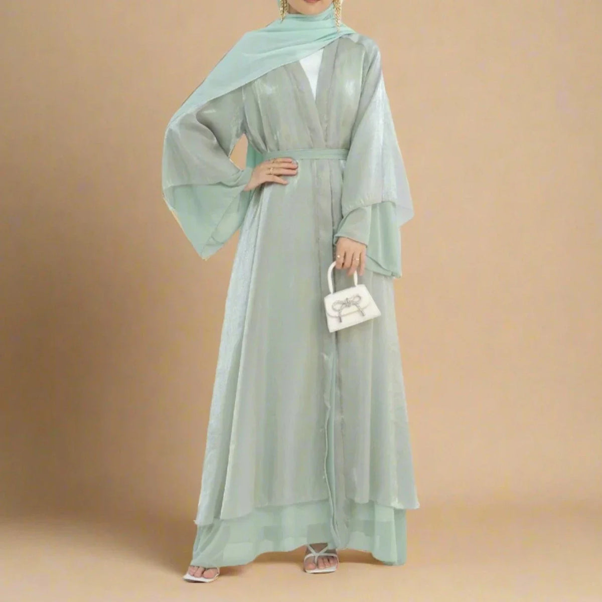 Fairytale Reversible Organza Abaya - Try Modest Limited