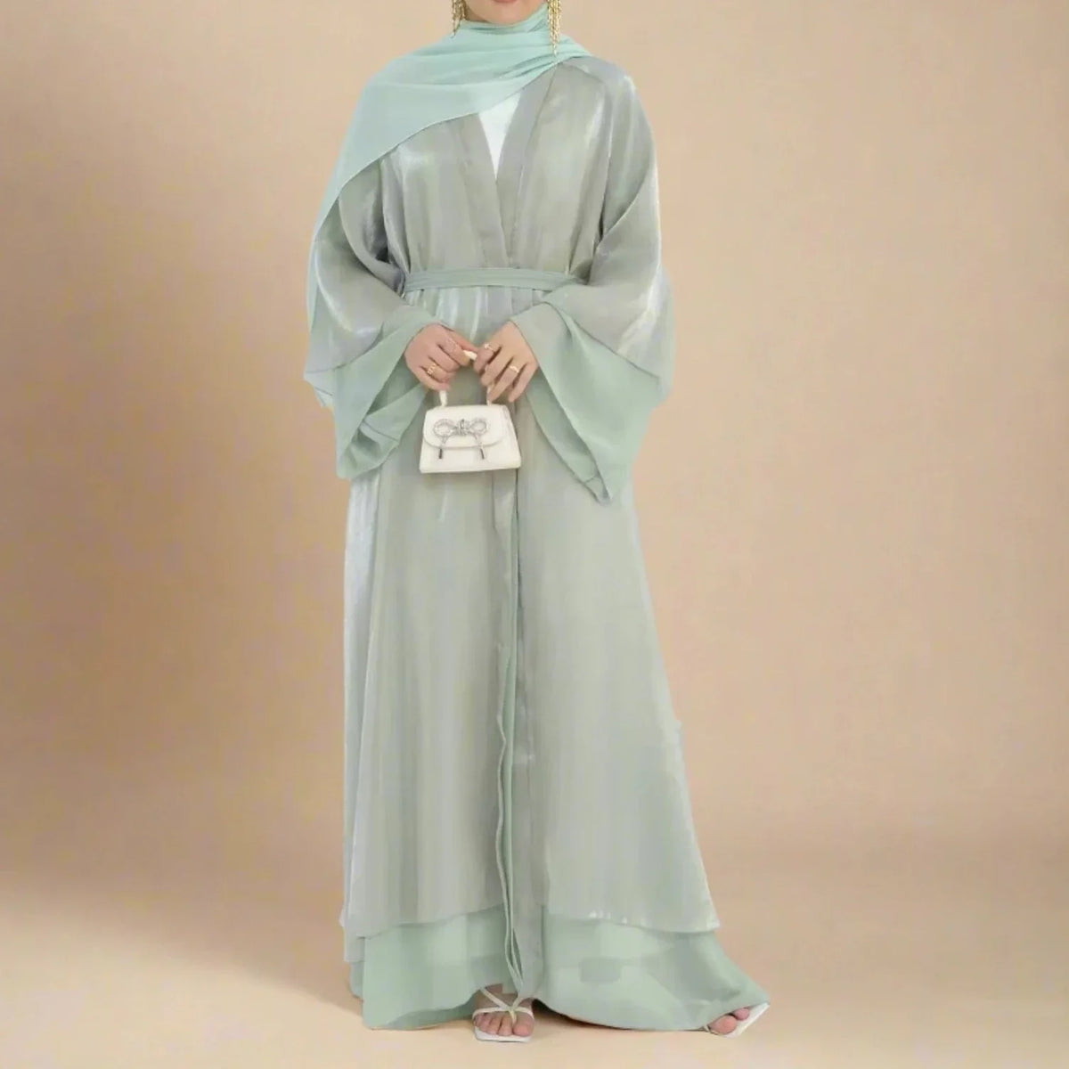 Fairytale Reversible Organza Abaya - Try Modest Limited
