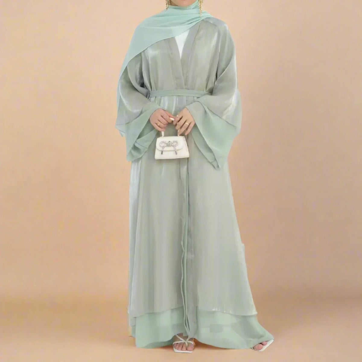 Fairytale Reversible Organza Abaya - Try Modest Limited