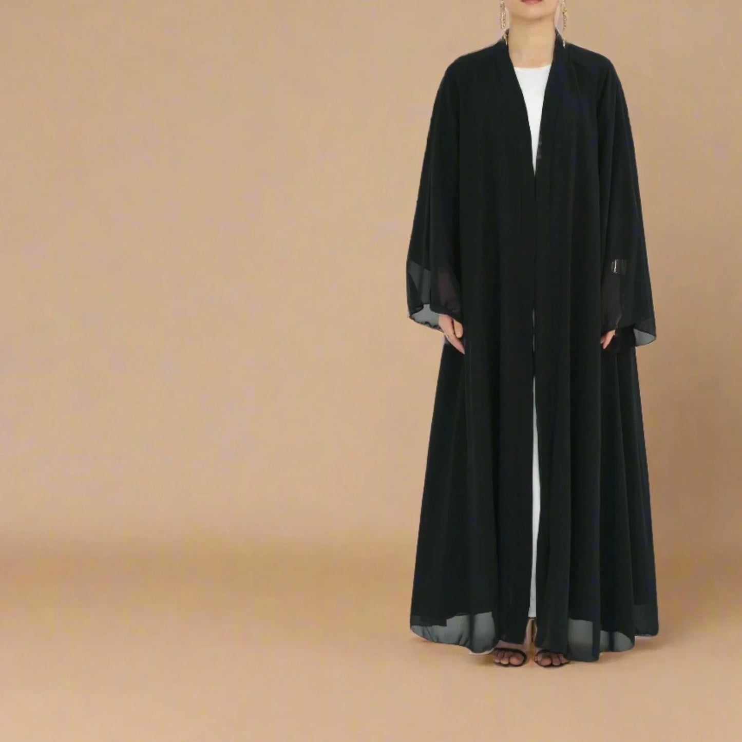 Abaya réversible en organza de conte de fées