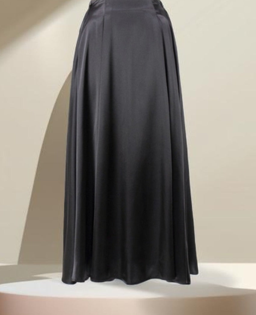 Flowing Satin Maxi Skirt - Try Modest Limited
