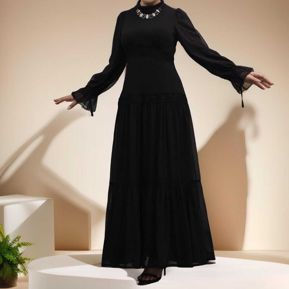 French style maxi dress - Try Modest Limited