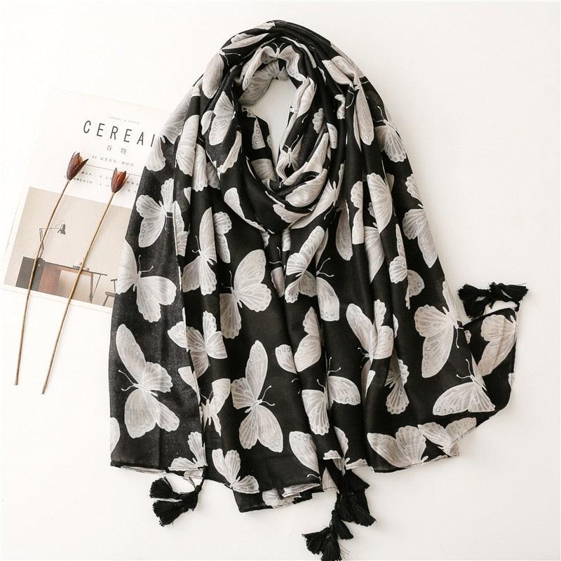 Fresh Floral Tassel Scarfs - Try Modest Limited
