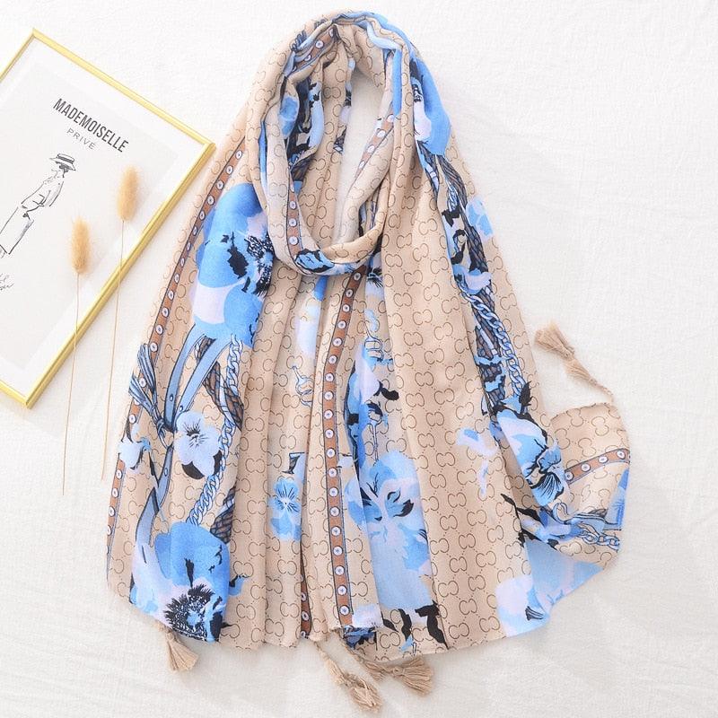 Fresh Floral Tassel Scarfs - Try Modest Limited