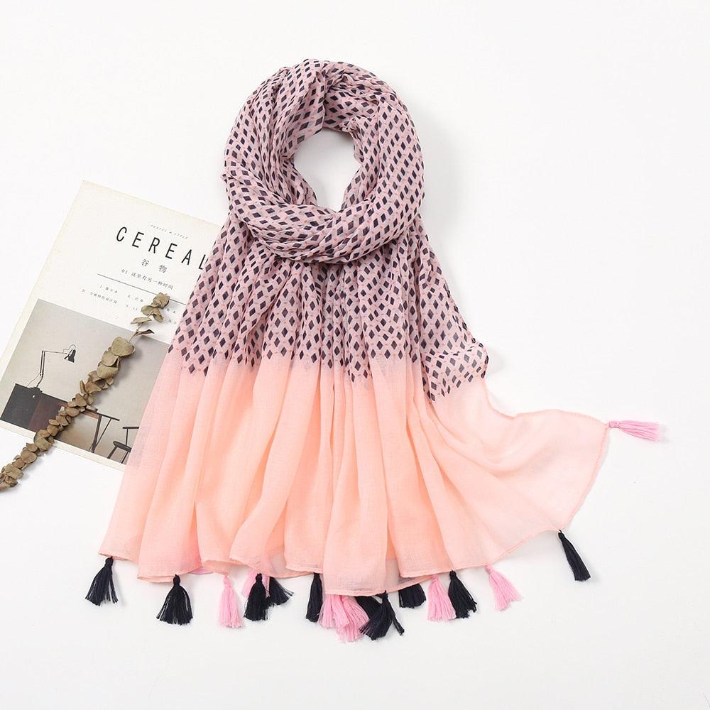 Fresh Floral Tassel Scarfs - Try Modest Limited