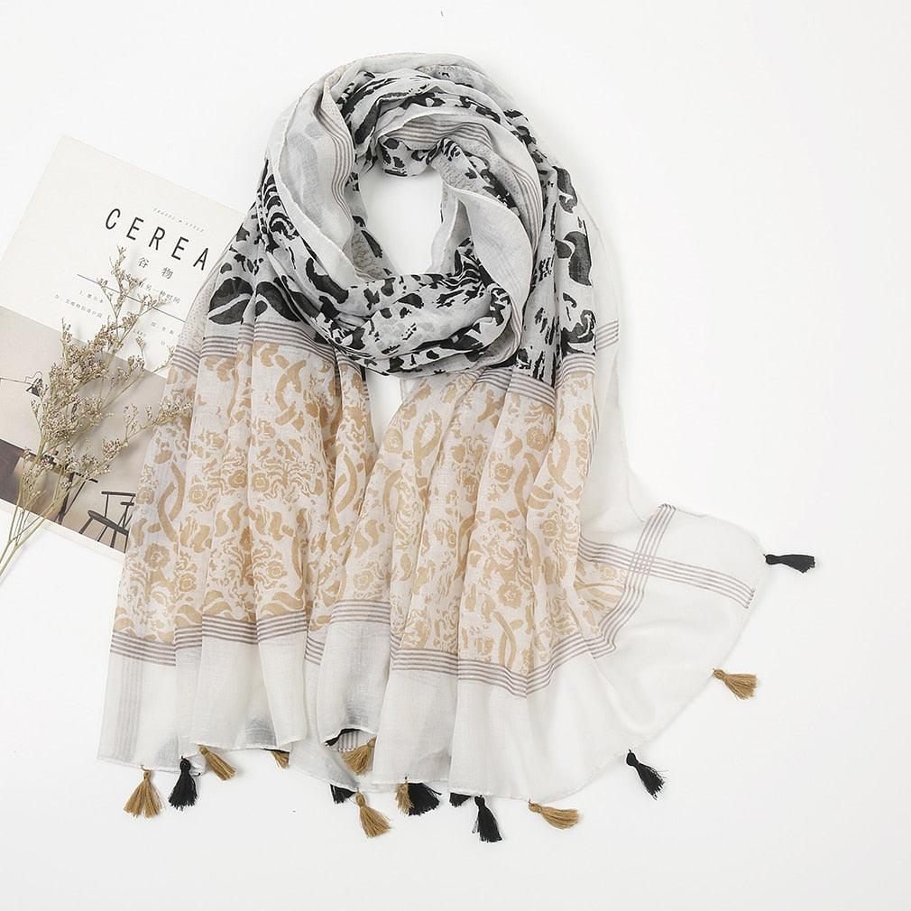 Fresh Floral Tassel Scarfs - Try Modest Limited