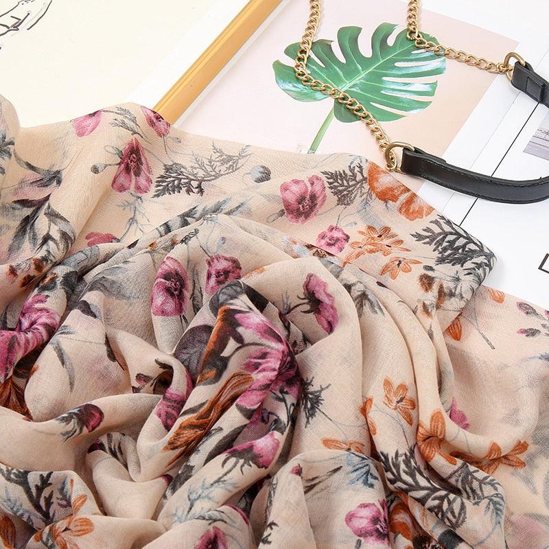 Fresh Floral Tassel Scarfs - Try Modest Limited 