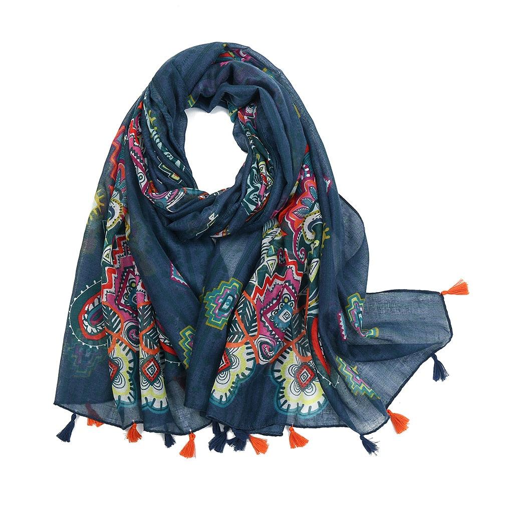 Fresh Floral Tassel Scarfs - Try Modest Limited