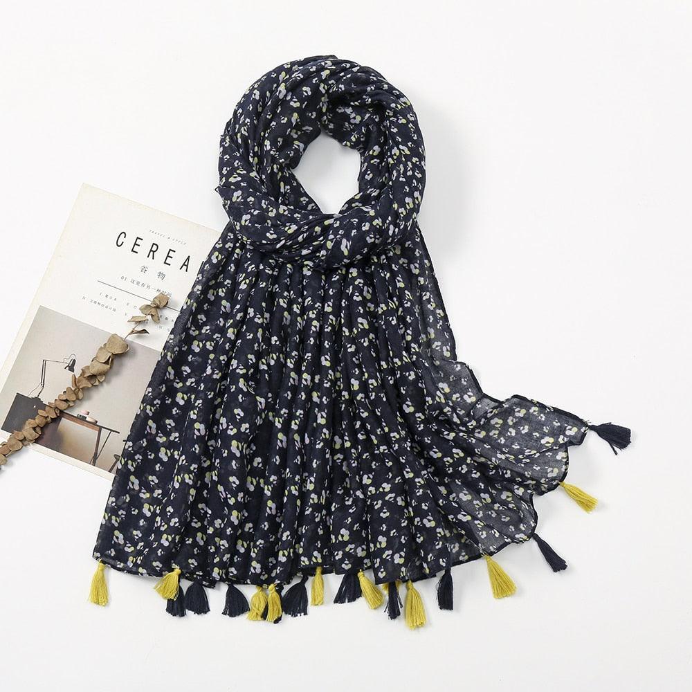 Fresh Floral Tassel Scarfs - Try Modest Limited
