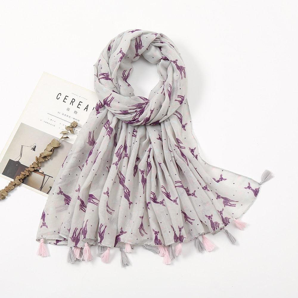 Fresh Floral Tassel Scarfs - Try Modest Limited 