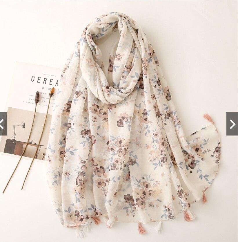 Fresh Floral Tassel Scarfs - Try Modest Limited 