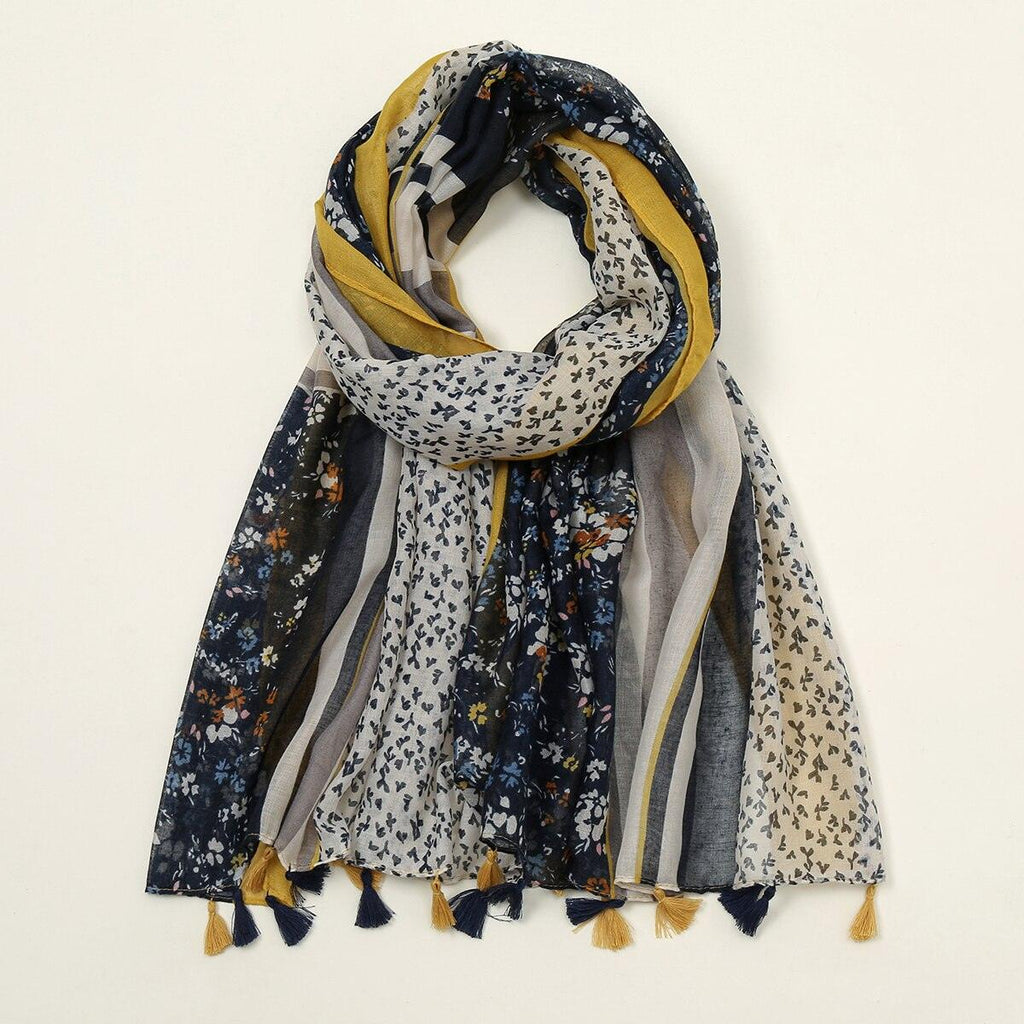 Fresh Floral Tassel Scarfs - Try Modest Limited 